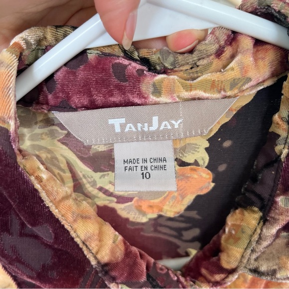 90’s velvet and mesh button down shirt - Picture 6 of 6